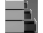 Guide per cassetti Axispro Push Soft Close estrazione totale portata kg.40 con Spondina Antracite D mm.199 varie lunghezze | GTV - immagine 2